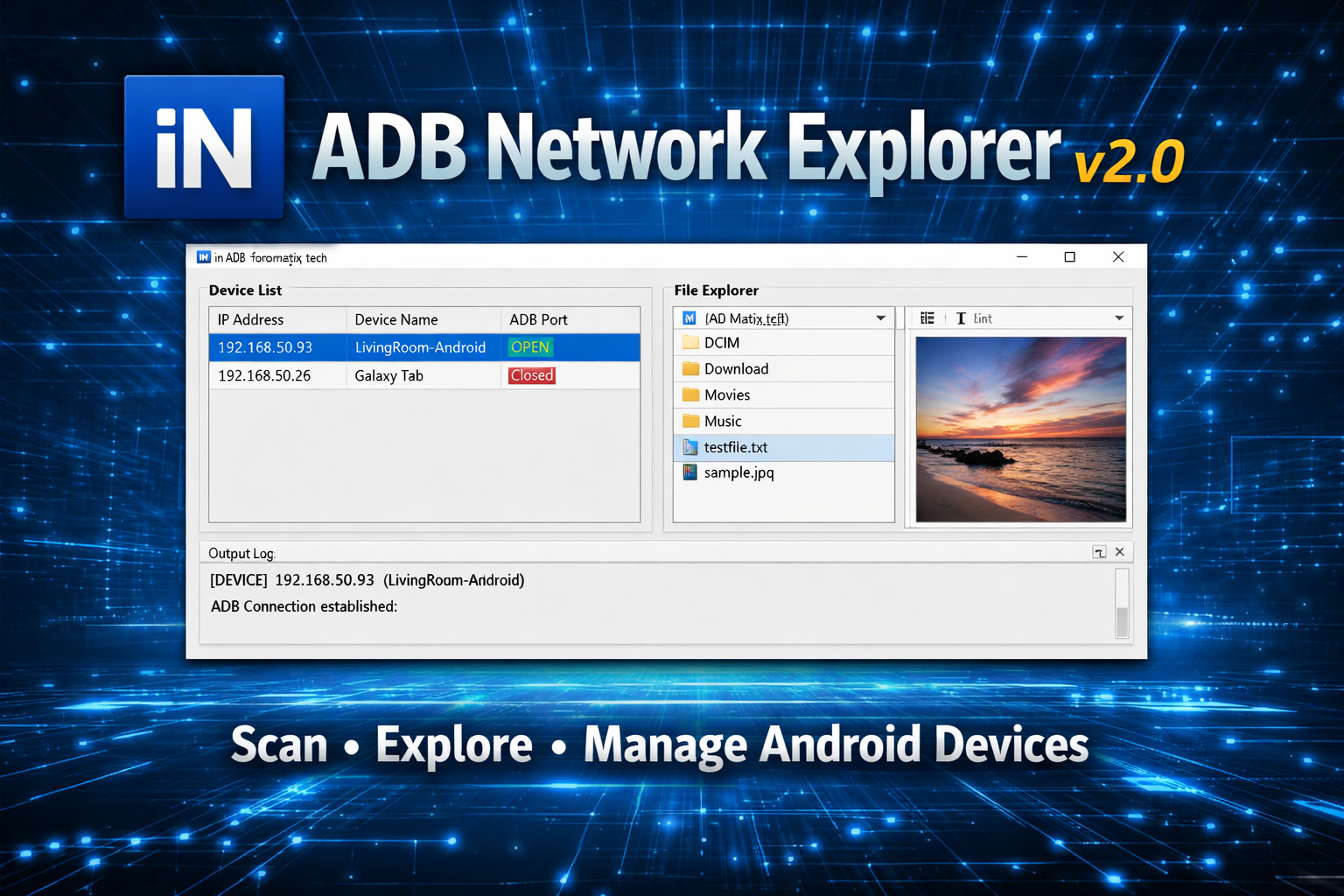iN ADB Network Explorer v2.0